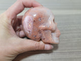 3" Rose Pink Ocean Jasper Skull