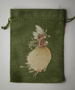 Burlap Autumn Fairy Tarot Bag - Old Souls Outpost 