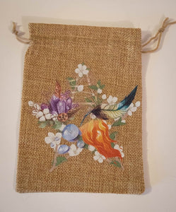 Burlap Elemental Pentagram Tarot Bag - Old Souls Outpost 