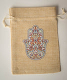 Burlap Hamsa Tarot Bag - Old Souls Outpost 