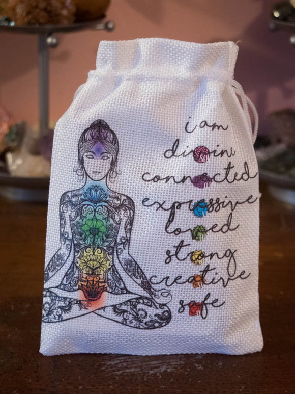 Burlap Meditation Tarot Bag - Old Souls Outpost 