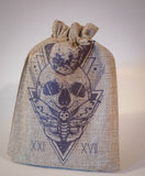 Burlap Skull Tarot Bag - Old Souls Outpost 