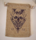 Burlap Skull Tarot Bag - Old Souls Outpost 