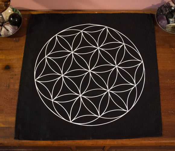 Cloth Crystal Grid - Flower Of Life - Old Souls Outpost 