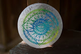 Hand Painted All Seeing Eye Etched Selenite Charging Plate - Old Souls Outpost 