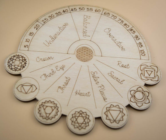 Laser Engraved Chakra Pendulum Board