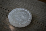 Moon Phases Etched Selenite Charging Plate - Old Souls Outpost 