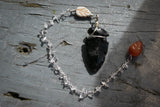 Native Spirit Pendulum II - Obsidian, Howlite, Quartz & Carnelian - Old Souls Outpost 