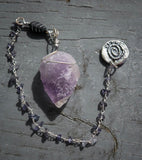 Native Spirit Pendulum III - Amethyst, Iolite & Onyx - Old Souls Outpost 