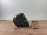 Unique Black Obsidian Skull Carving