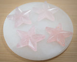 Rose Quartz Star Carving